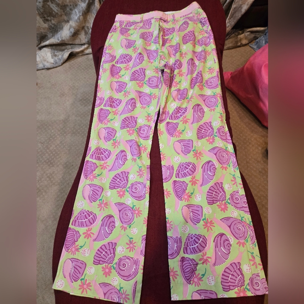 Lilly Pulitzer Purple and Green Seashell Pants